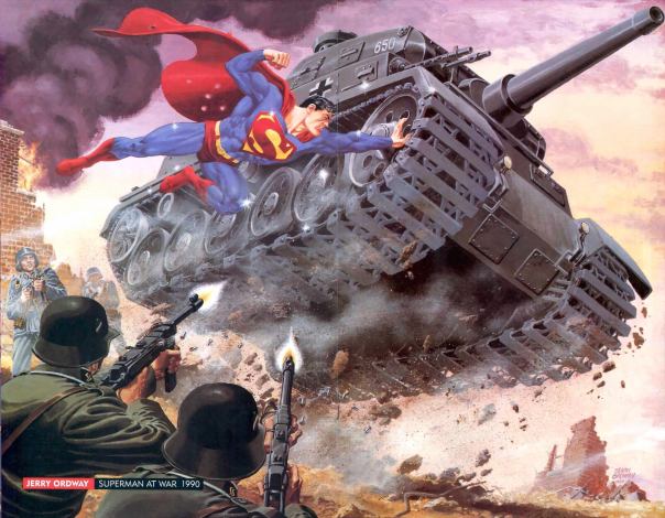 Superman in WWII, by Jerry Ordway, 1990